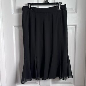 Vintage Joseph Ribkoff skirt ruffle black Women Medium 10 layered chiffon midi